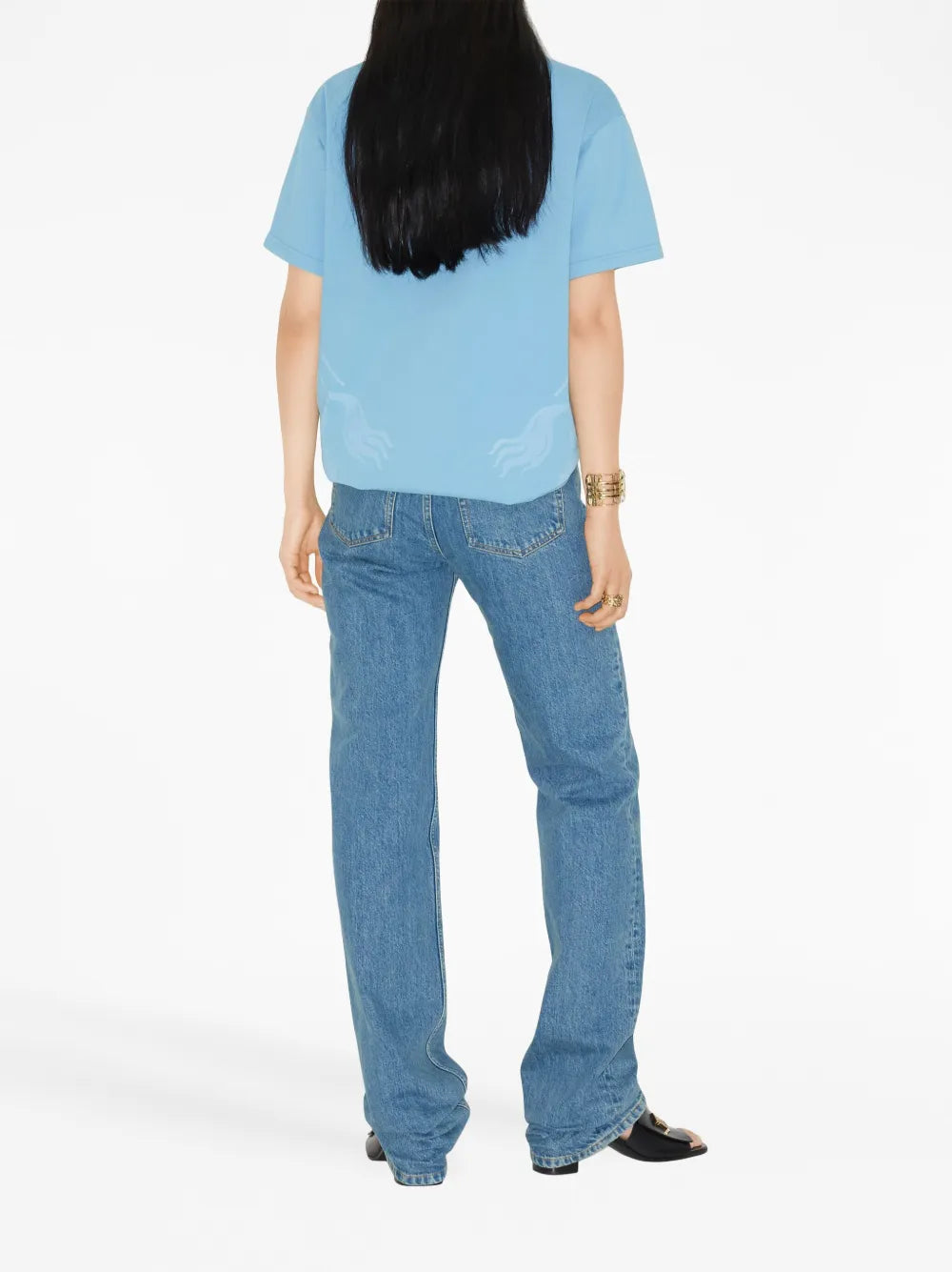 Pantalons Jean droit Burberry Bleu Femme