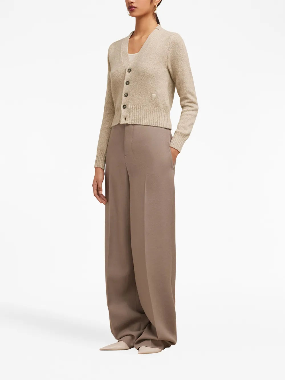 Maille Cardigan Ami de Coeur Ami PARIS Beige Femme