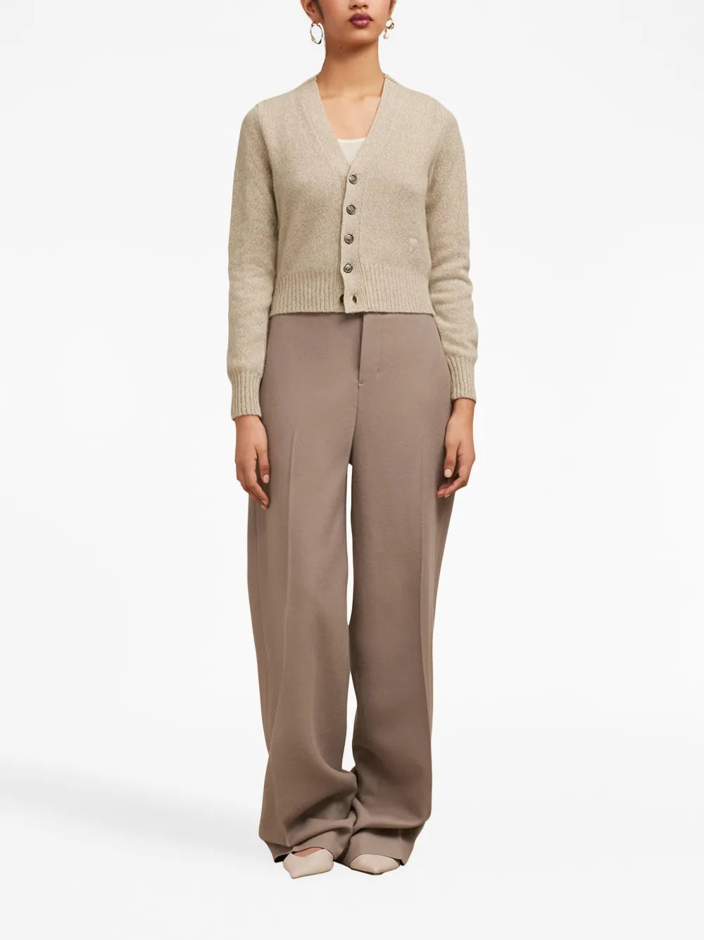 Maille Cardigan Ami de Coeur Ami PARIS Beige Femme