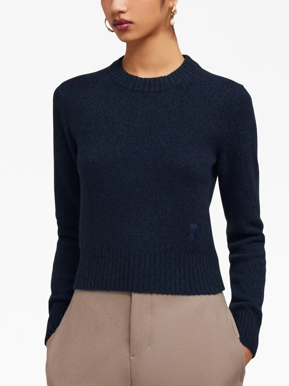 Maille Pull Ami de Coeur Ami PARIS Bleu foncé Femme