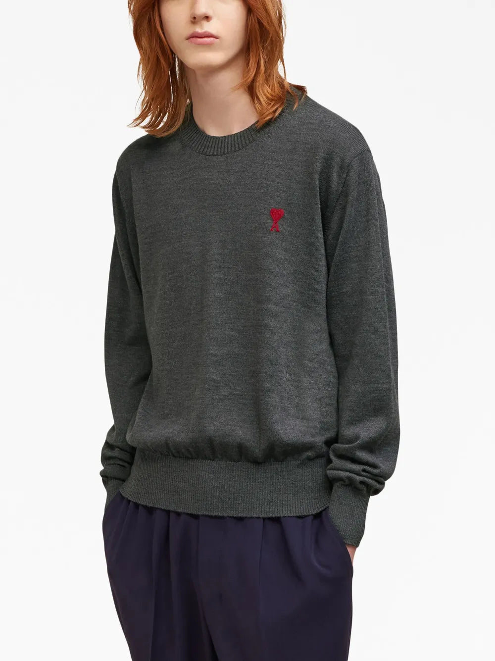 Maille Pull Ami de Coeur Ami PARIS Gris Homme