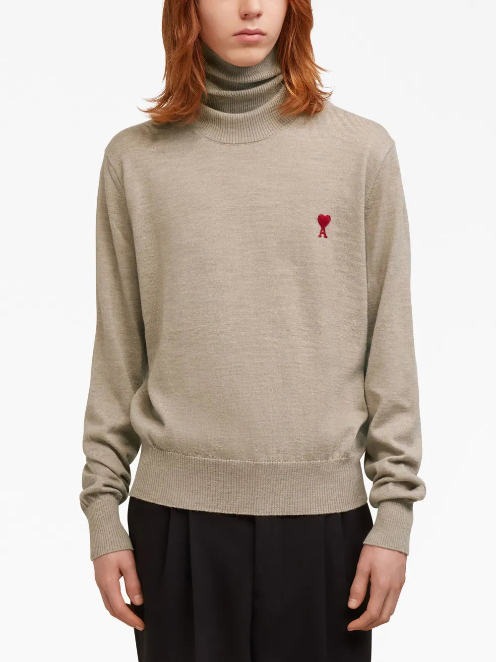 Malhas Ami de Coeur Turtleneck Ami PARIS Bege Homme