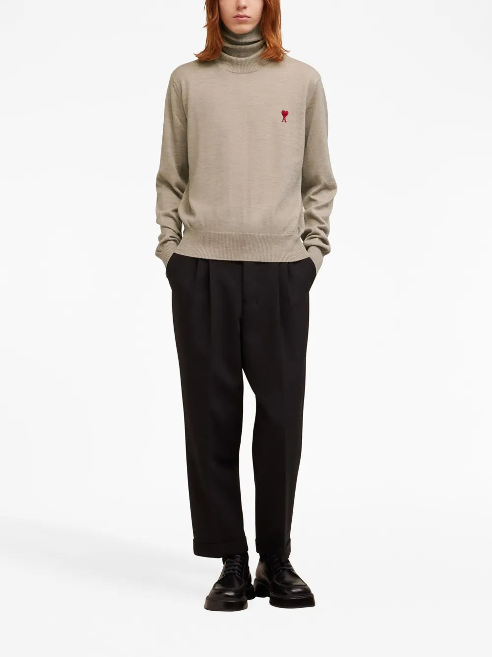 Malhas Ami de Coeur Turtleneck Ami PARIS Bege Homme