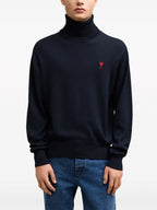 Maille Pull Ami de coeur Ami PARIS Bleu Homme