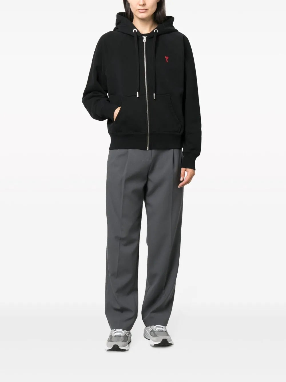 Felpe Felpa con Zip Ami de Coeur Ami PARIS Nero Unisex