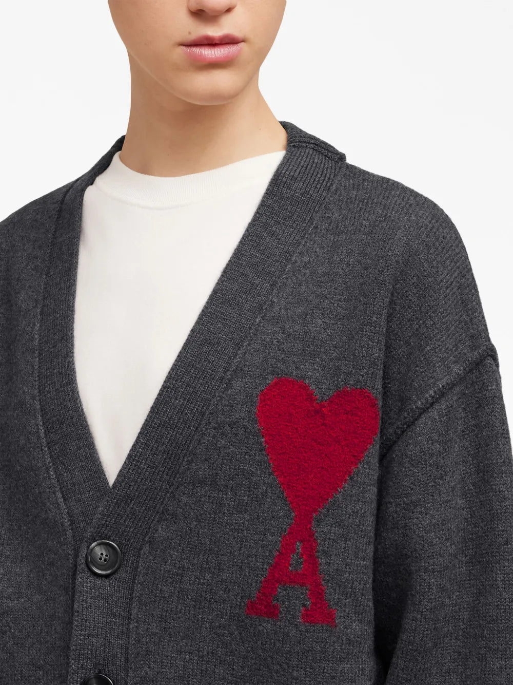 Maille Cardigan Ami de Coeur Ami PARIS Gris Unisexe