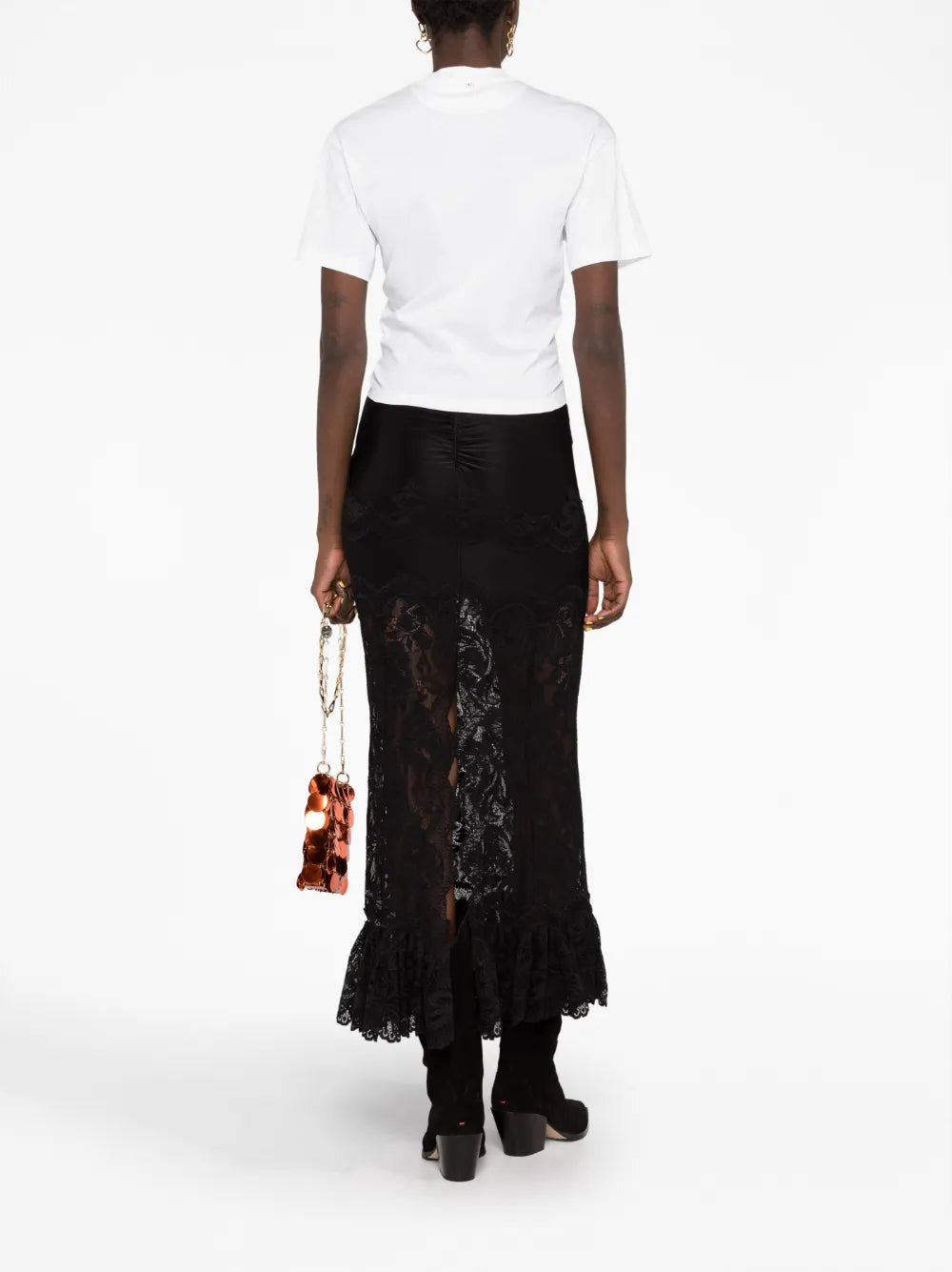 티셔츠 화이트 링 티셔츠 Rabanne 하얀색 Femme