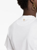 Camisetas Camiseta Branca com Anel Rabanne Branco Femme