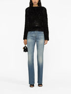 Strickwaren Texturierter Pullover mit offenem Rücken Victoria Beckham Schwarz Femme
