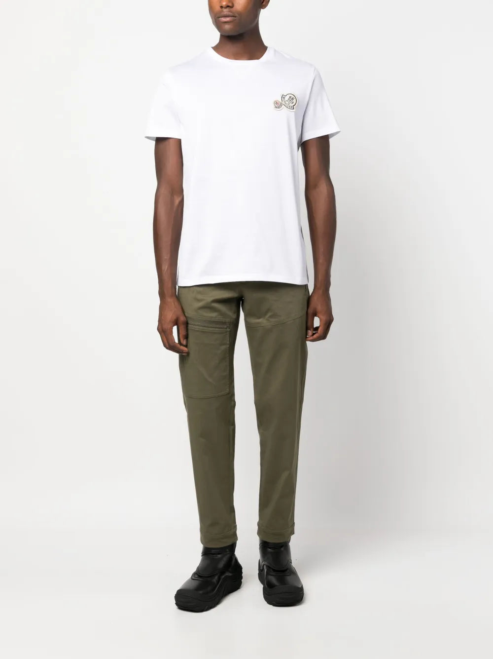T-shirts T-shirt à logos Moncler Blanc Homme