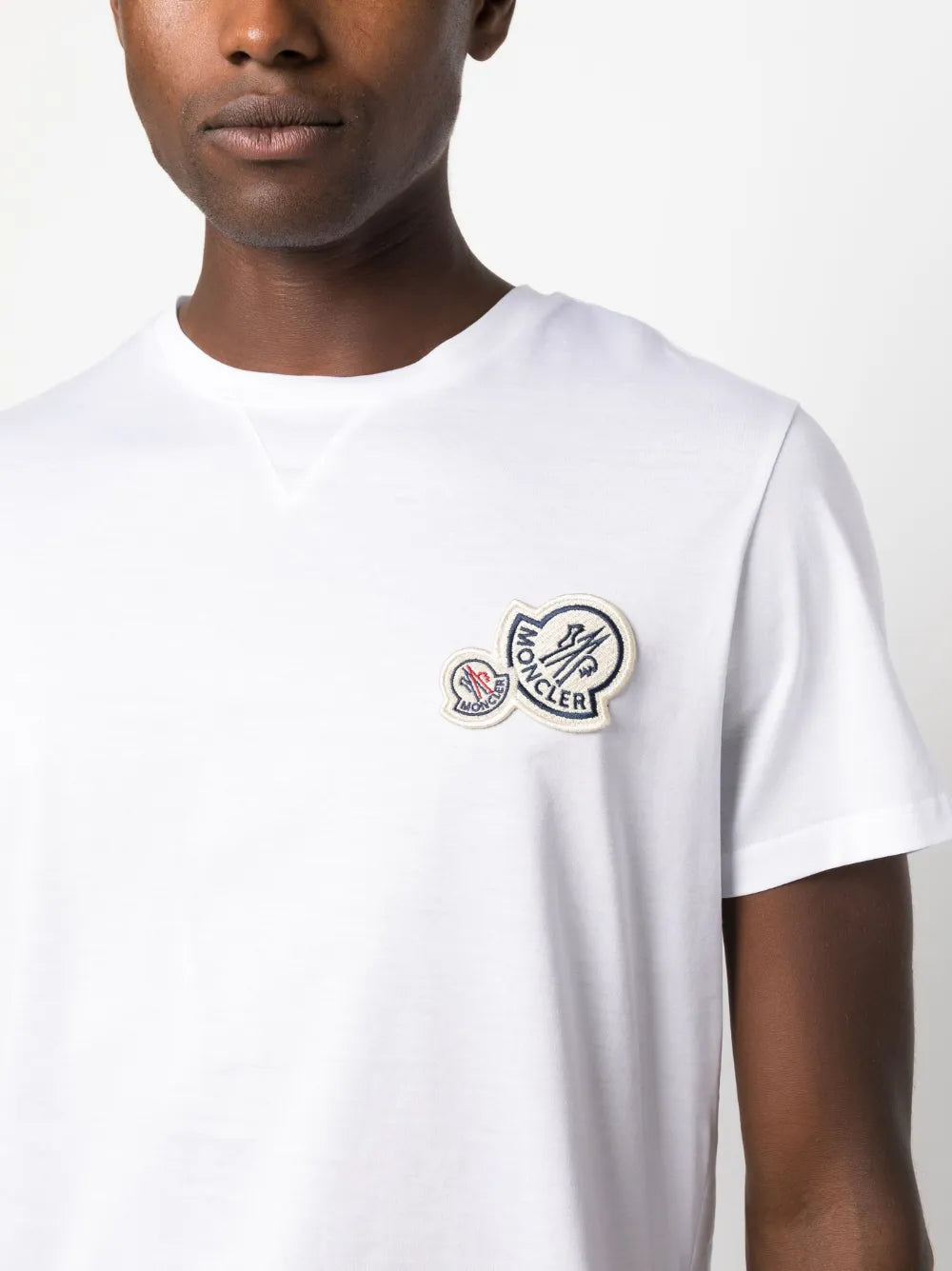 T-shirts T-shirt à logos Moncler Blanc Homme