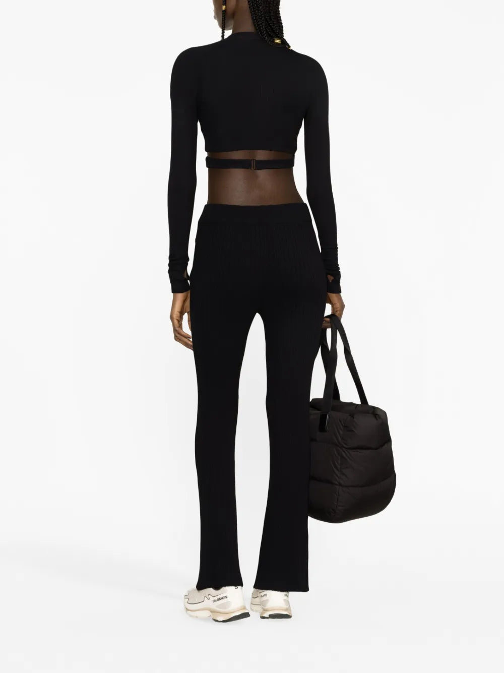 Pantalones Pantalones de Cotelé Moncler Negro Femme