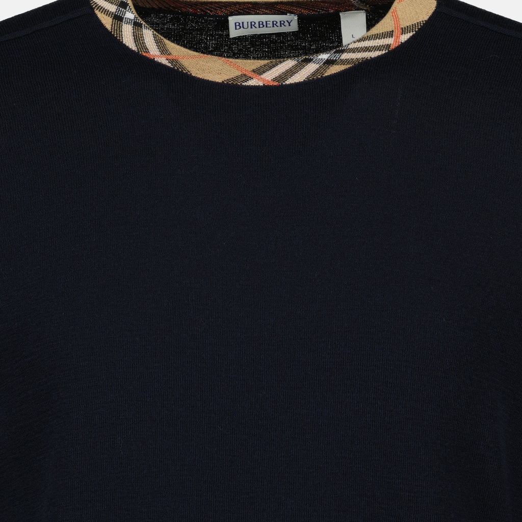 Imagen del suéter de lana a cuadros de Burberry para hombre - Otoño-Invierno 2025 - Vista Detallada_5