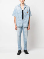 Pantalons Jean Versace Allover Versace Bleu Homme