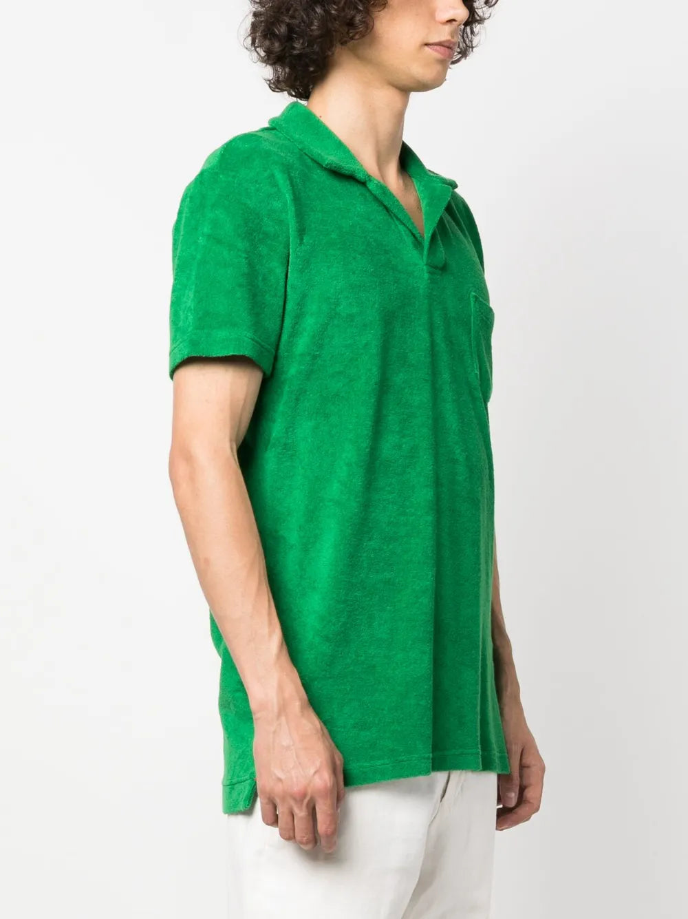 Polos Polo de Algodón Rizado Orlebar Brown Verde Homme