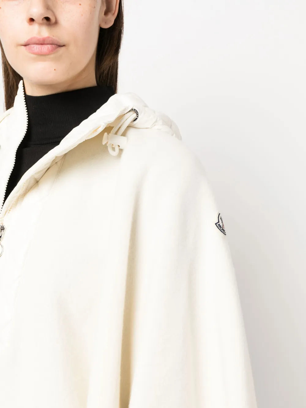 Vestes Cape en laine Moncler Blanc Femme