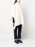 Vestes Cape en laine Moncler Blanc Femme
