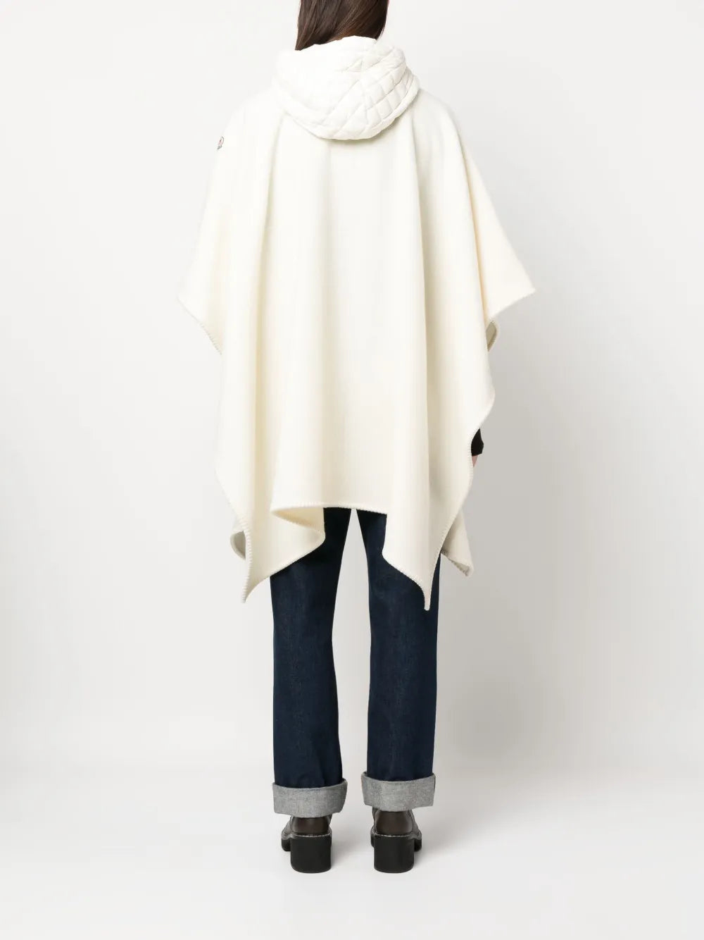 Vestes Cape en laine Moncler Blanc Femme