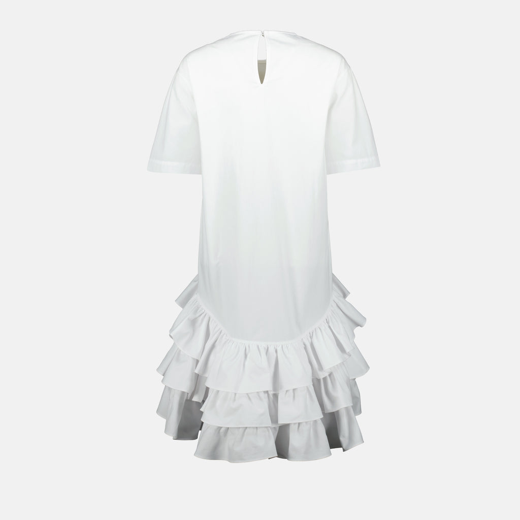 Robes Robe à volants Moschino Blanc Femme