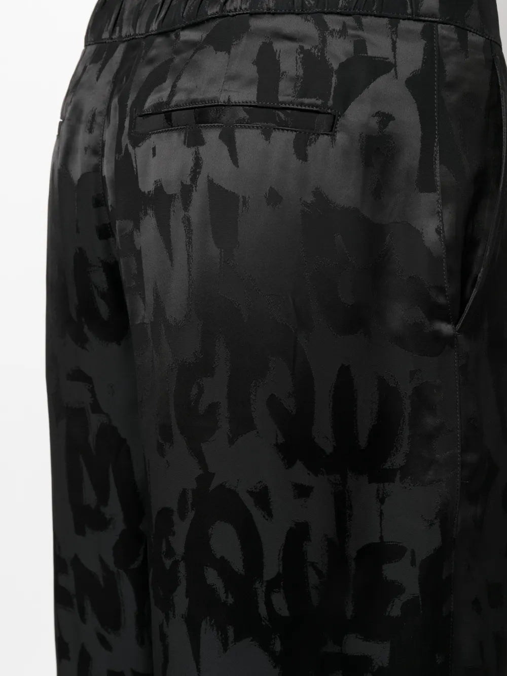 Shorts Short Graffiti Alexander McQueen Negro Homme