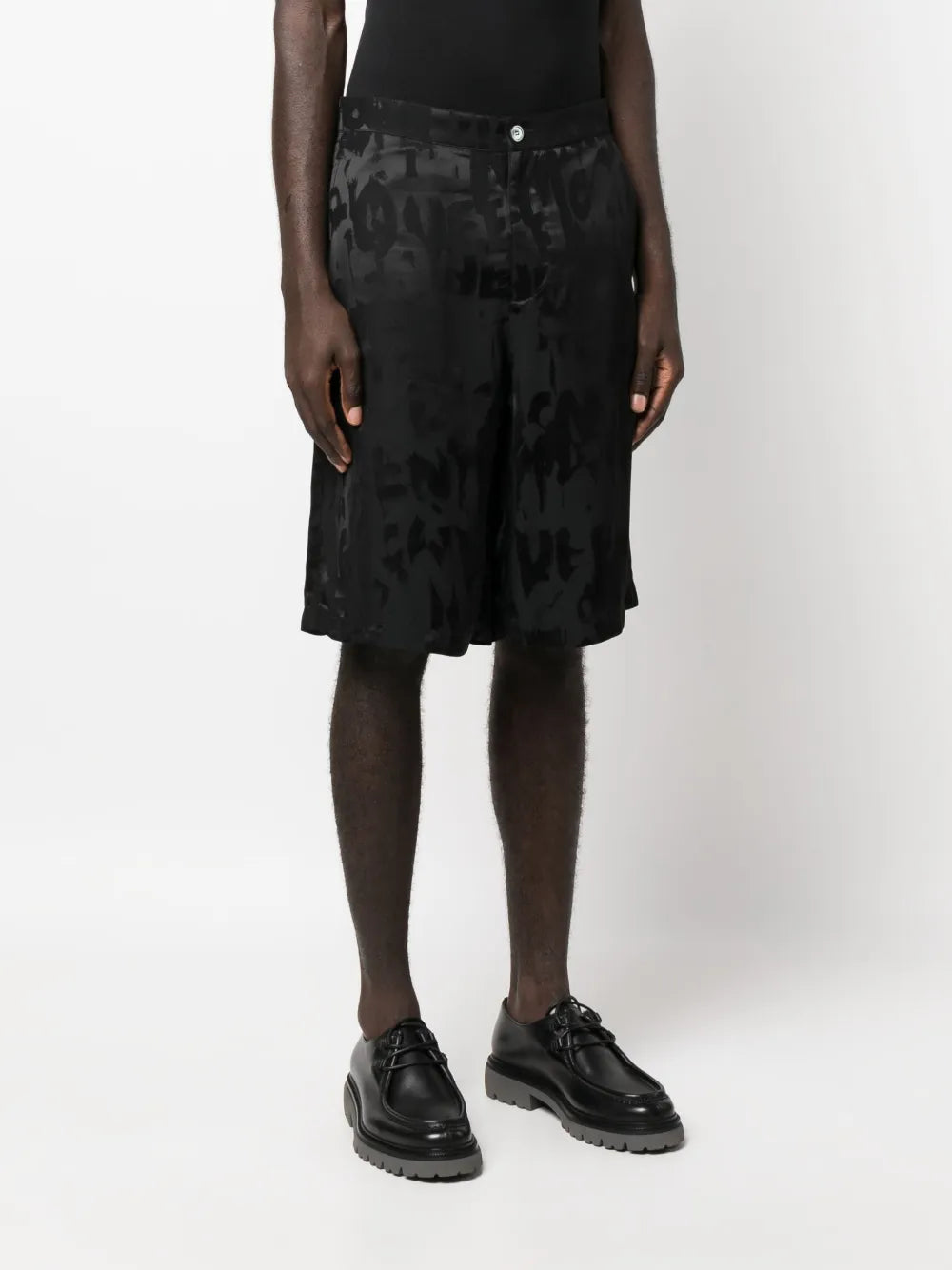 Shorts Short Graffiti Alexander McQueen Negro Homme