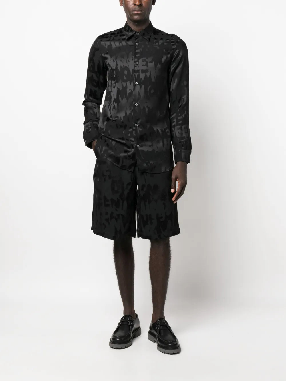 Shorts Short Graffiti Alexander McQueen Negro Homme