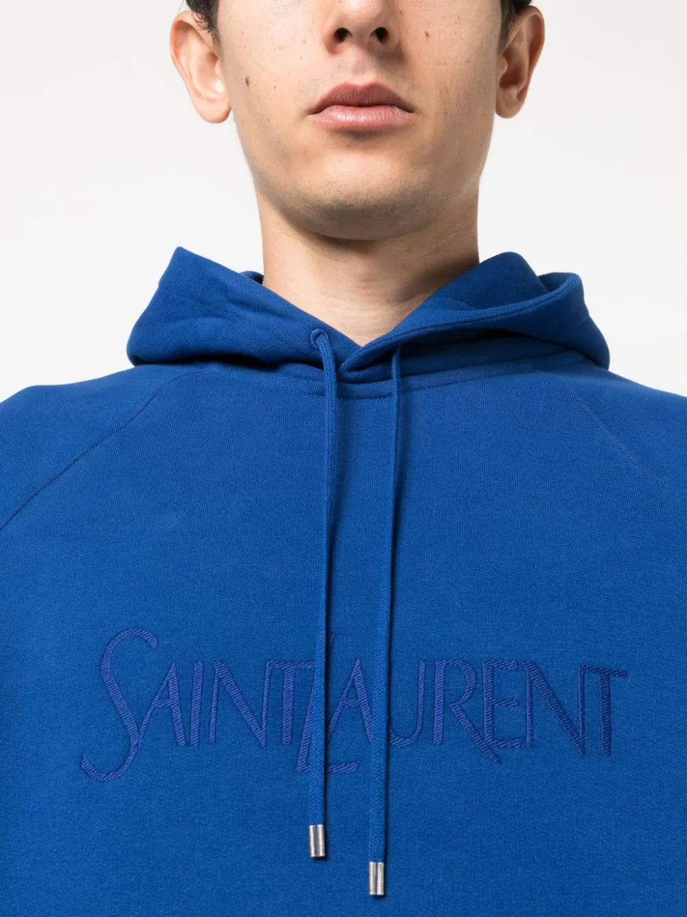 Moletons Sweatshirt com Logo Saint Laurent Azul escuro Homme
