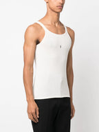 Camisetas Camisola de Alças com Logo Saint Laurent Branco Homme