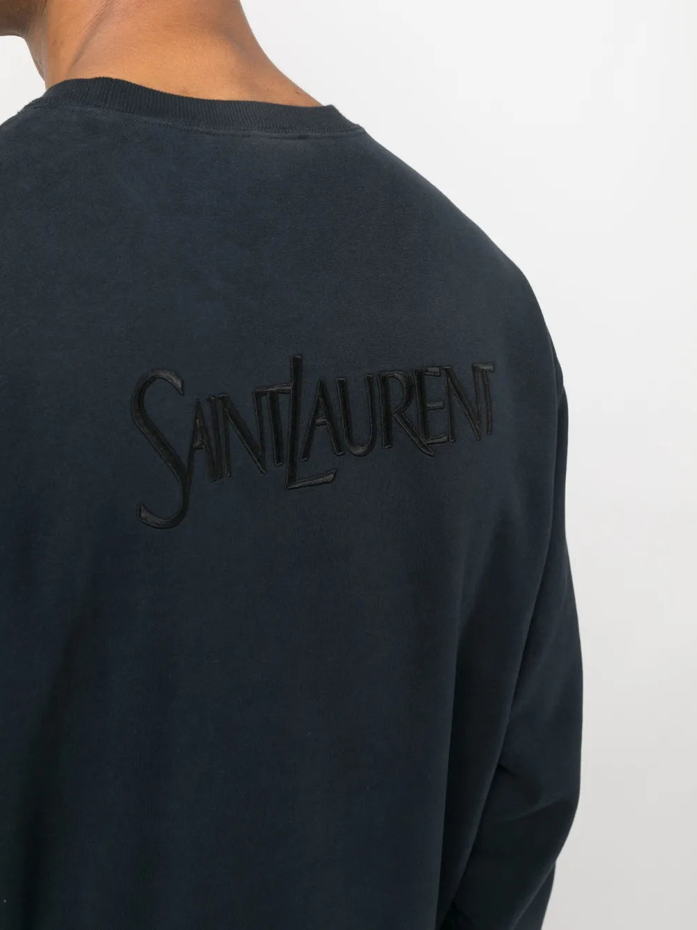 Felpe Felpa con Logo Saint Laurent Blu scuro Homme