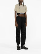 Tops T-shirt crop Palm Angels Doré Femme