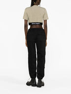 Tops T-shirt crop Palm Angels Doré Femme