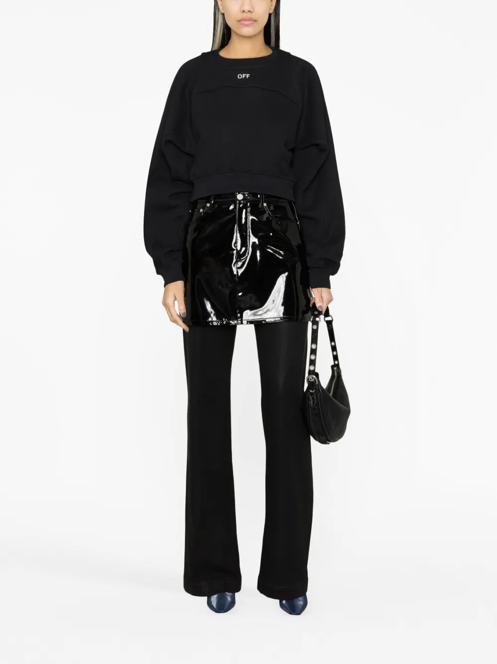 스웨트셔츠 오프 스탬프 스웻셔츠 Off-White 검은색 Femme