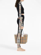Pantaloni Leggings a quadri Burberry Nero Femme