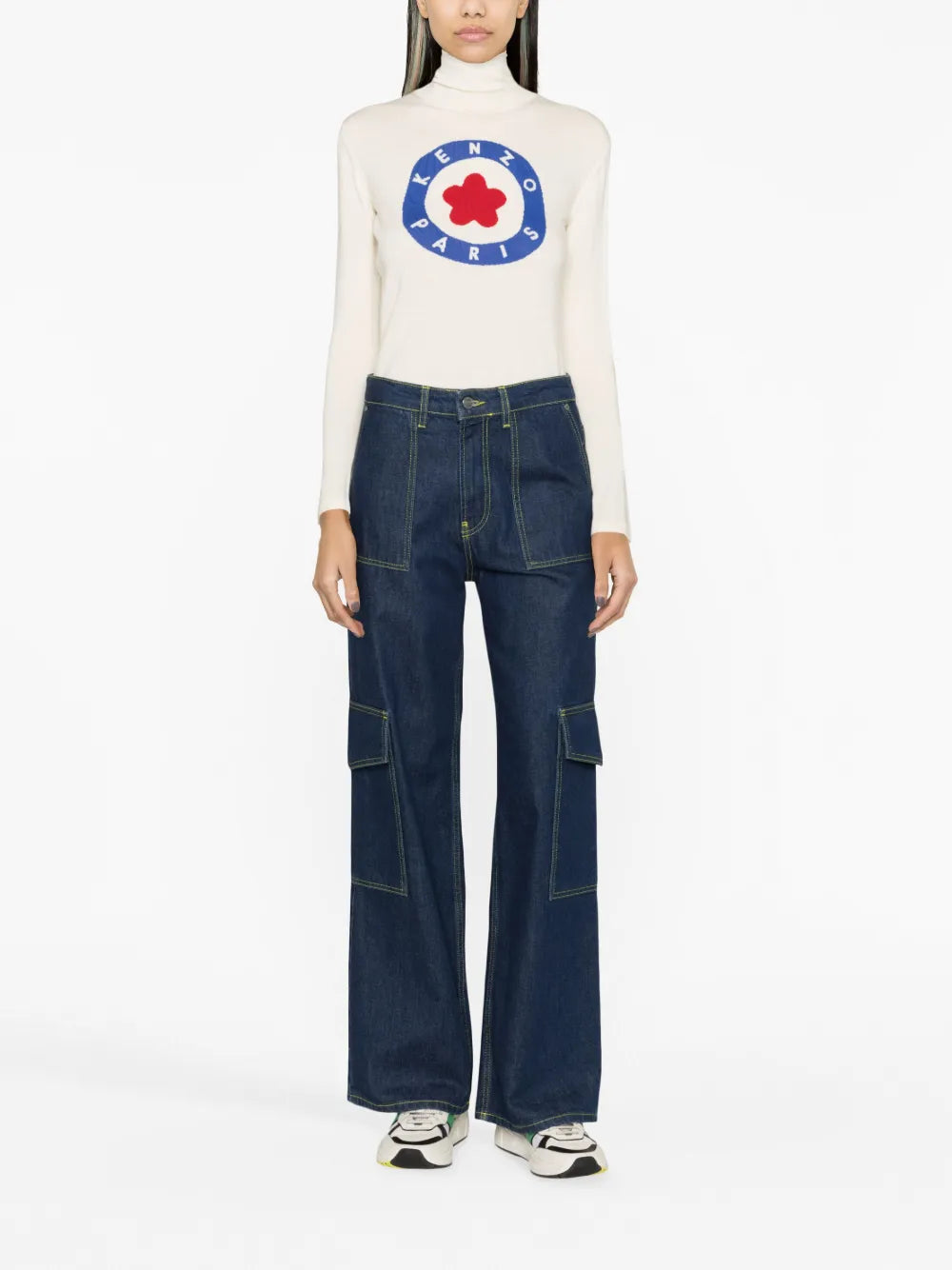 니트웨어 Kenzo Target Sweater Kenzo 하얀색 Femme