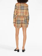 Shorts Short à carreaux Burberry Beige Femme