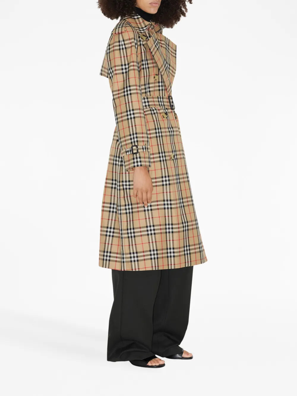 Manteaux Trench-coat à carreaux Burberry Beige Femme