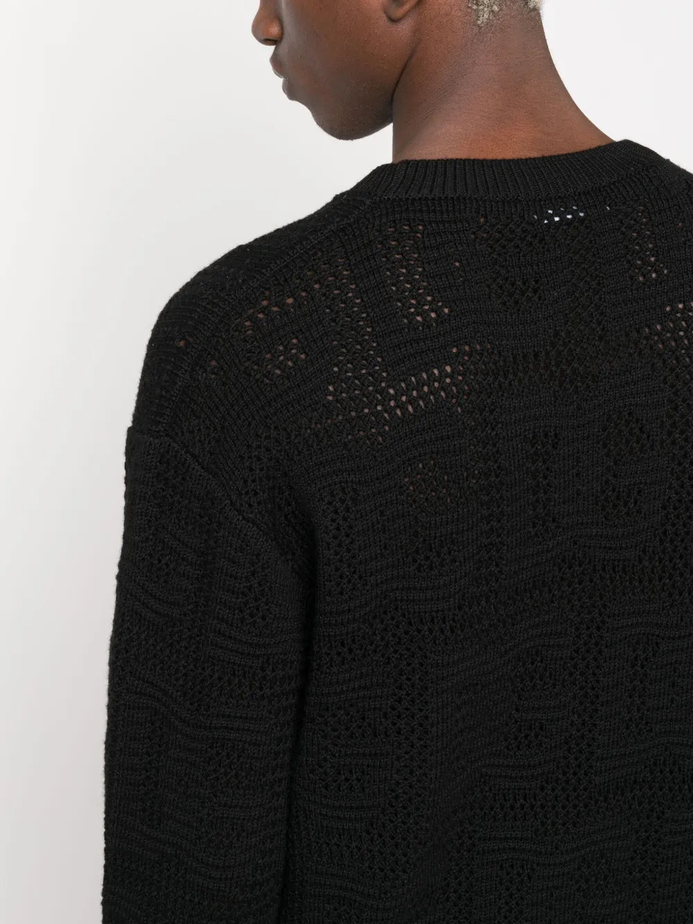 Maille Pull ajouré DG Dolce & Gabbana Noir Homme