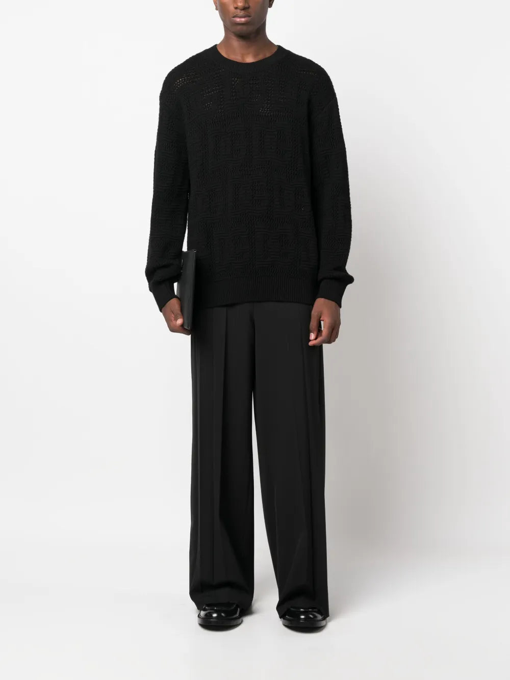 Maille Pull ajouré DG Dolce & Gabbana Noir Homme