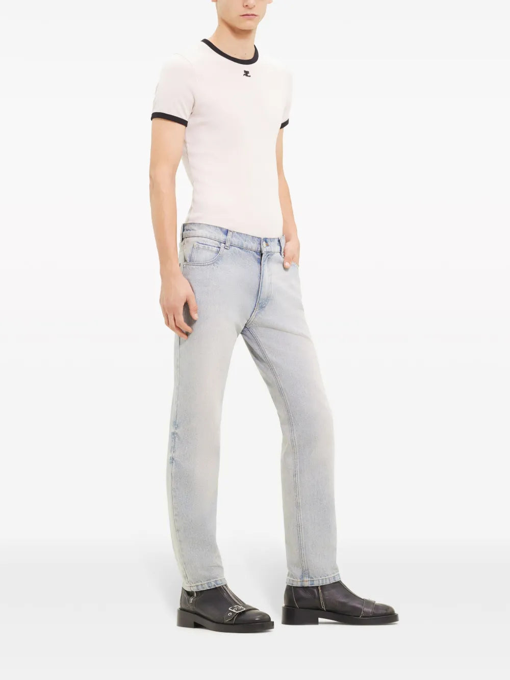Pantalons Jean droit Courrèges Bleu Homme