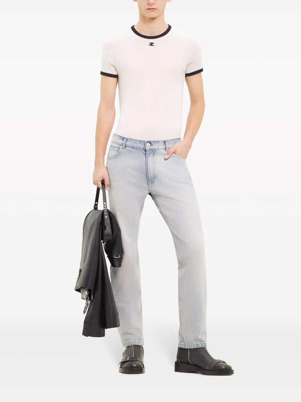 Pantalons Jean droit Courrèges Bleu Homme