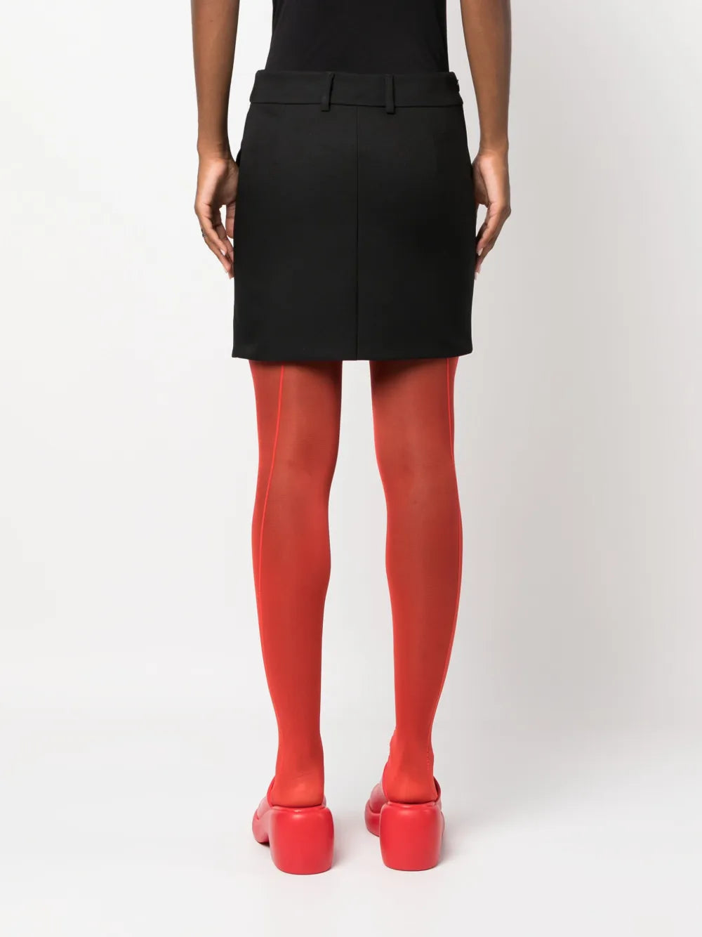 Jupes Mini jupe en viscose Off-White Noir Femme
