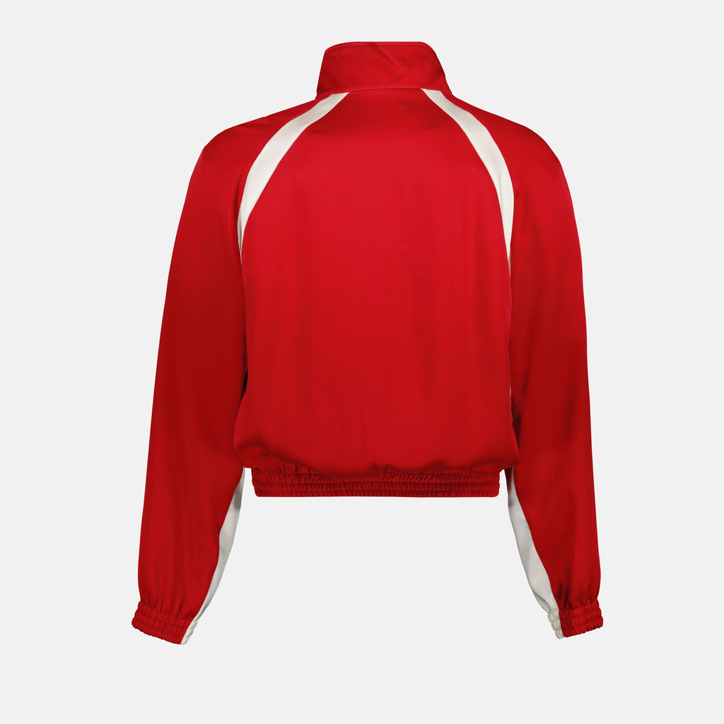 Giacche Giacca Teddy in Satin Saint Laurent Rosso Homme