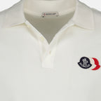Polos Weißes Baumwoll-Piqué-Polo Moncler Blanc Homme