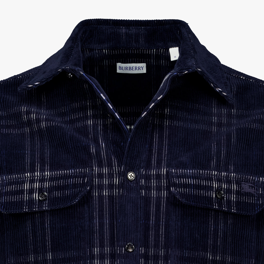 Chemises Surchemise en velours côtelé Burberry Bleu foncé Homme