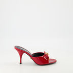 Chaussures ouvertes Mules à talon Bow Versace Rouge Femme