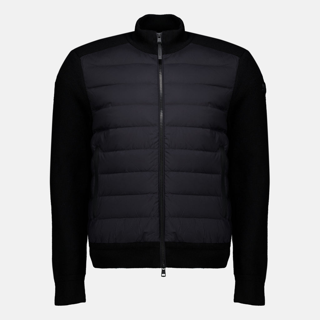 Vestes ブラックキルトジップカーディガン Moncler Noir Homme