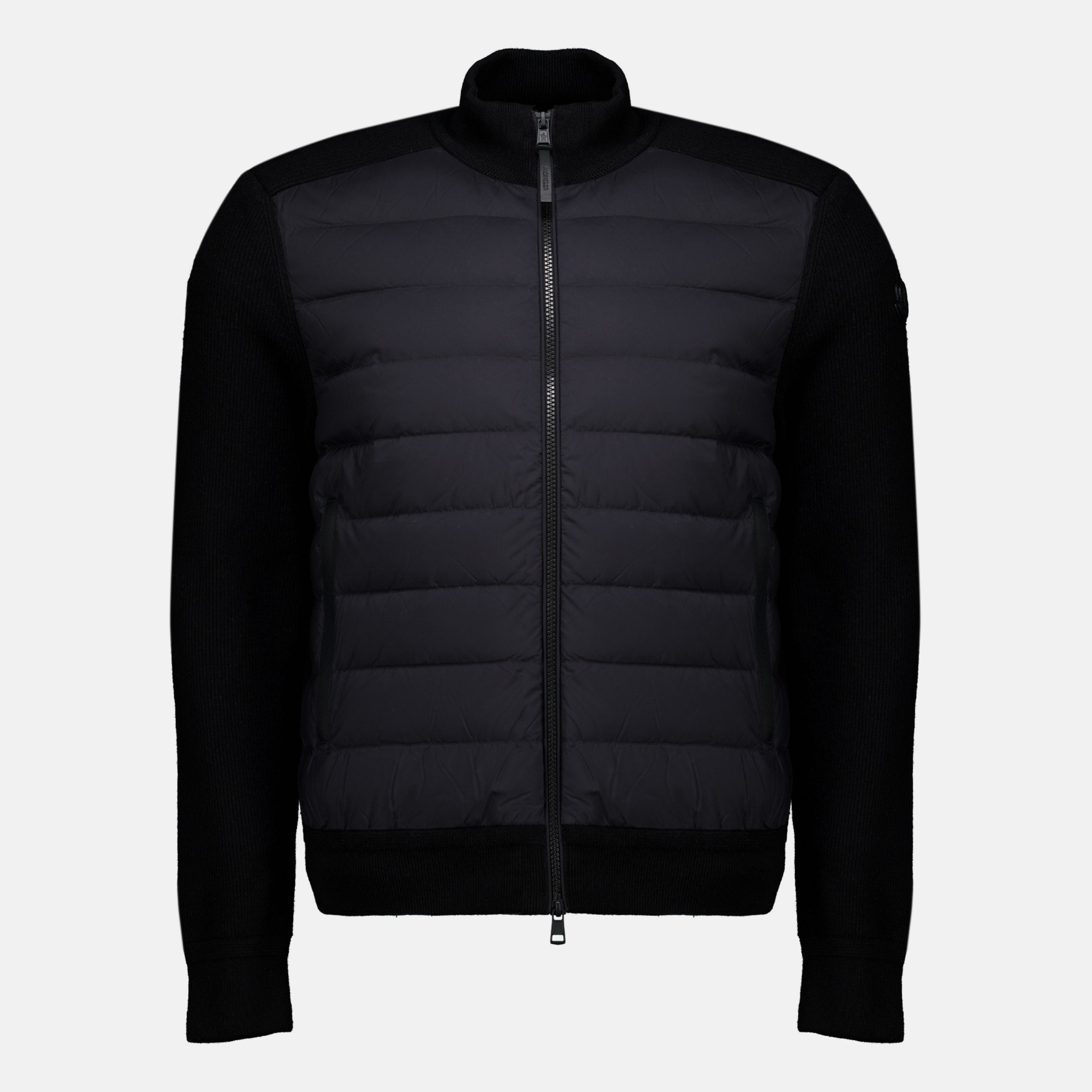 Vestes Cardigan zippé matelassé noir Moncler Noir Homme
