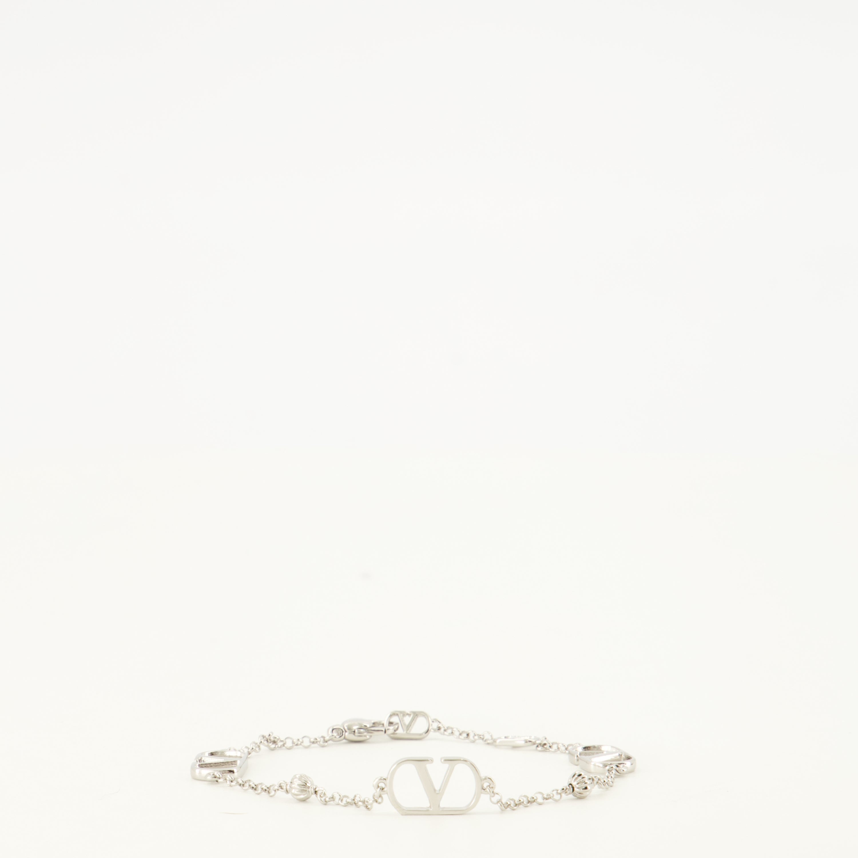 Bijoux Bracelet VLogo en métal Valentino Garavani Argenté Homme