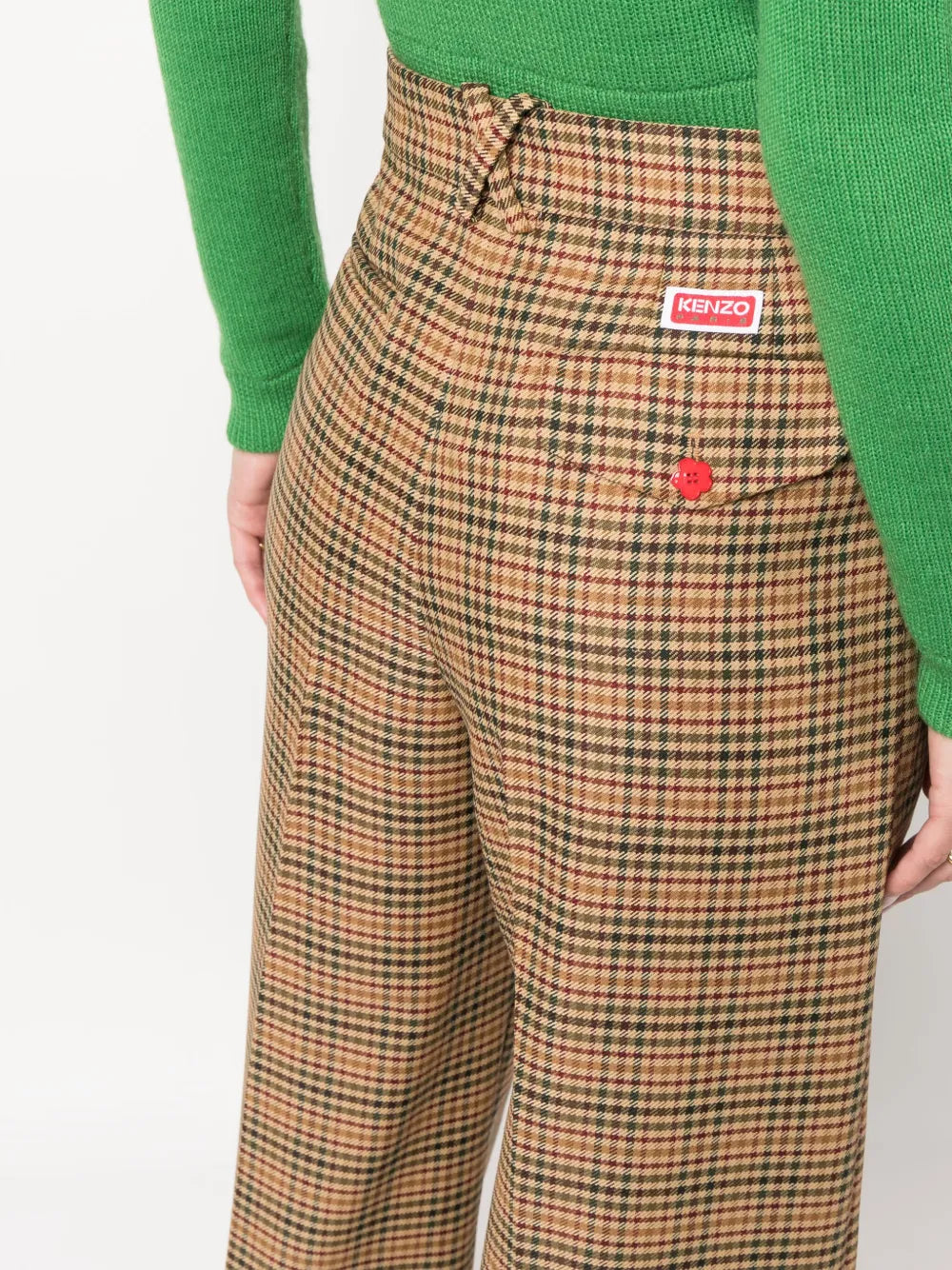 パンツ テーラードパンツ Kenzo 茶色 女性