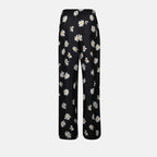 Pantaloni Pantaloni Floreali Neri Moschino Nero Femme
